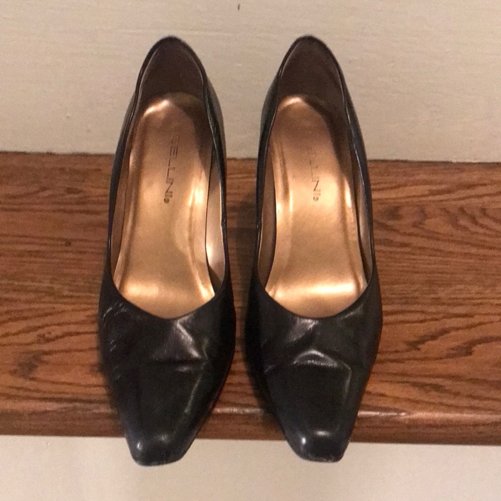 Bellini Black Leather Pumps 8.5